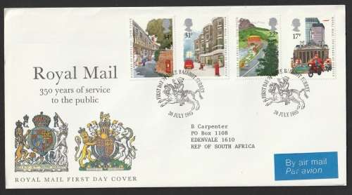 Great Britain QE II - 1985 - FDC - 350 years of the Royal Mail Public Service