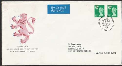 Great Britain QE II - 1985 - FDC - Regional issues Machins Scotland Wales Ireland