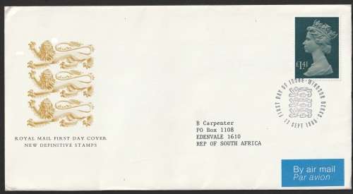 Great Britain QE II - 1985 - FDC - Regional issues Machins Scotland Wales Ireland