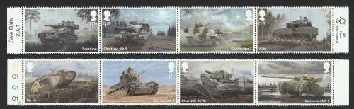 Great Britain - 2021 - British Army Vehicles Complete set with miniature sheet