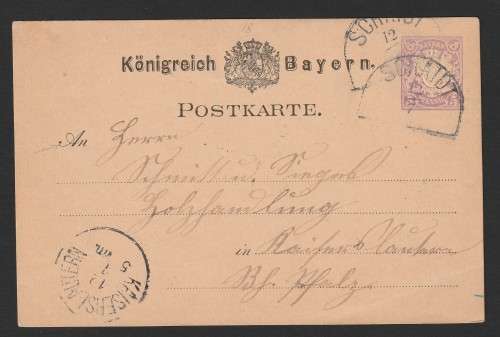 Germany Bayern Bavaria - Postal Stationery Postcard Postkarte - Schaidt Kaiserslautern