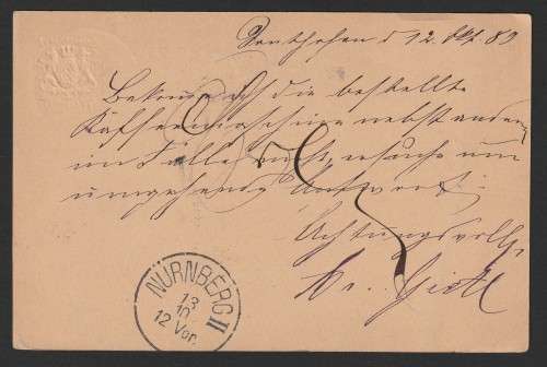 Germany Bayern Bavaria - Postal Stationery Postcard Postkarte - Sonthofen Nurnberg II