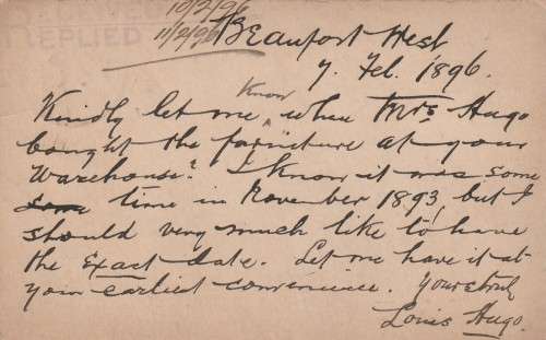 COGH Cape of Good Hope Queen Victoria - 1899 - PostCard Postal Stationery Downrated