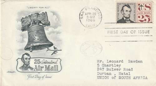 United States of America USA - 1960 - Liberty Bell Abraham Lincoln