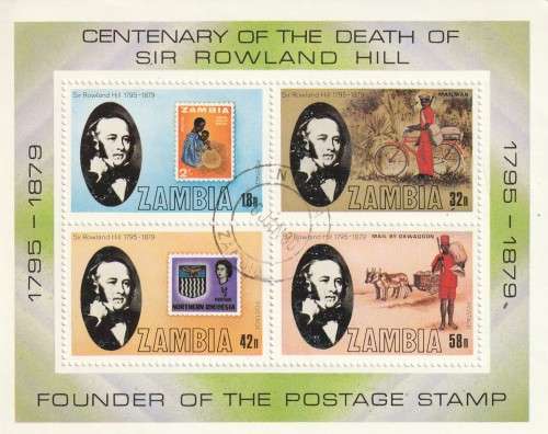 Zambia - 1979 - Sir Rowland Hill Death Centenary