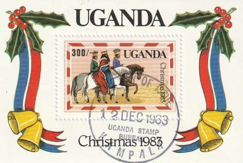 Uganda - 1983 - Souvenir Sheet - Christmas Three Kings on Horses