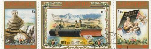 Lesotho - 1982 - Srip of 3 - Centenary op the Sesotho Bible