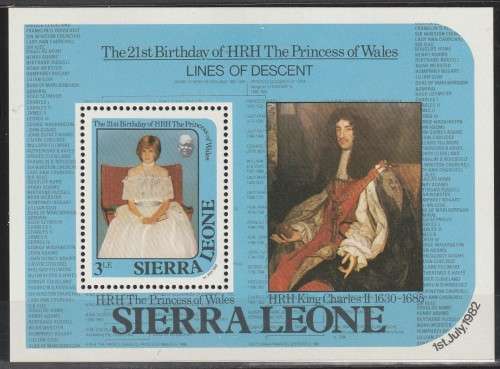 Sierra Leone - 1982 - 21st Birthday HRH Princess of Wales Diana