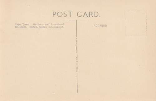 South Africa - Harbour and Lionshead Cape Town - Postcard
