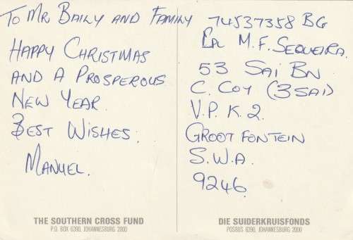 South Africa RSA - Army SWA Border War Covers (6) Active Service Censored