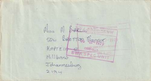 South Africa RSA - Army SWA Border War Covers (6) Active Service Censored