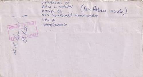 South Africa RSA - Army SWA Border War Covers (6) Active Service Censored
