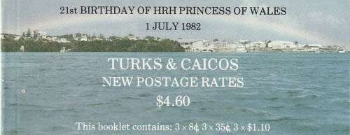 Turks and Caicos Islands - 1982 - Pricess Diana 21st Birthday - Booklet