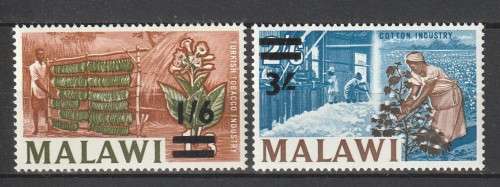 Malawi - 1965 (1964) - Tobacco and Cotton Industry Overprint