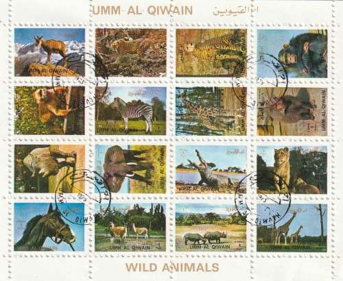 Umm Al Qiwain UAE - 1972 Airmail - Wild Animals