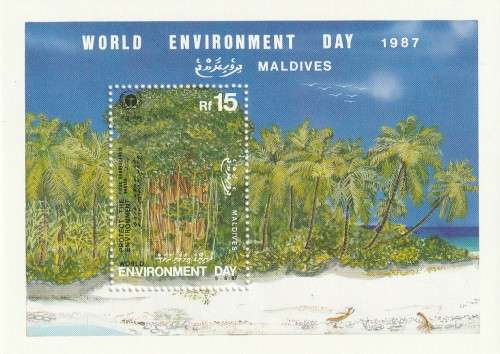 Maldives - 1987 - World Environment Day Trees
