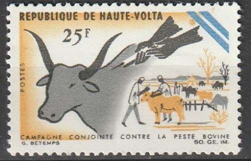 Burkina Faso Haute Volta - 1966 - Campaign against cattle plague