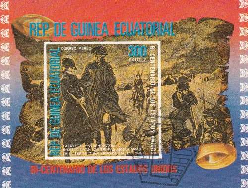 Guinea Guinee Equatorial - Miniature Sheet CTO - 1975 Bicentenary American Revolution