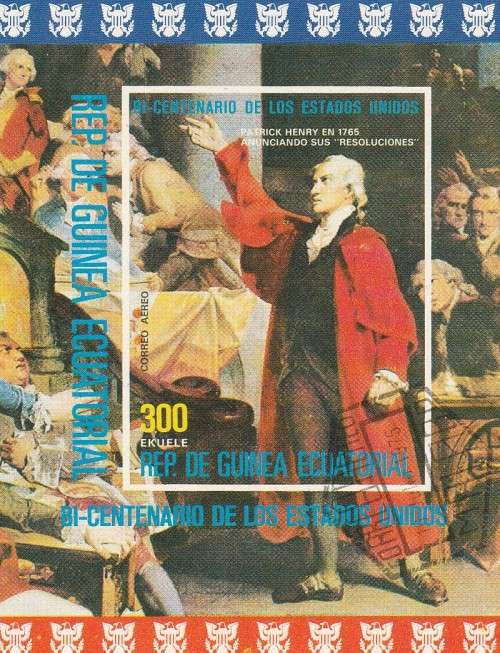 Guinea Guinee Equatorial - Miniature Sheet CTO - 1975 Bicentenary American Revolution
