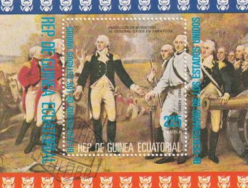 Guinea Guinee Equatorial - Miniature Sheet CTO - 1975 Bicentenary American Revolution