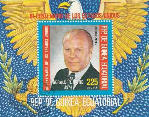 Guinea Guinee Equatorial - Miniature Sheet CTO - 1975 Bicentenary American Revolution Gerald Ford
