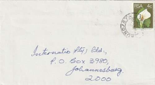 South Africa RSA - 1976 - South African Railways Station Postmark Taung