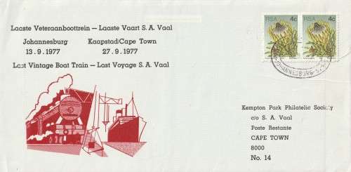 South Africa RSA - 1977 - South African Railways Last Voyage SA Vaal