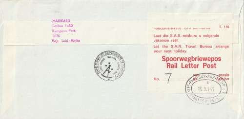 South Africa RSA - 1977 - South African Railways Last Voyage SA Vaal