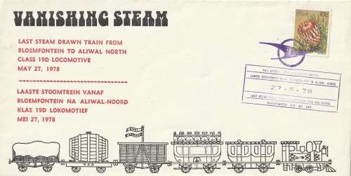 South Africa RSA - 1978 - South African Railways Vanishing Steam Bloemfontein Aliwal North