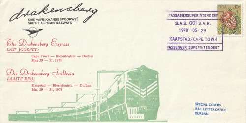 South Africa RSA - 1978 - South African Railways Drakensberg Express Last Journey