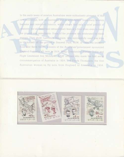 Australia - 1994 - Aviation Pioneers Feats Collectors Folder