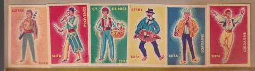 Match Box Labels - MsZ and Seita - Traditional Costumes Europe