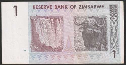 Zimbabwe - 2007 - $1 Dollar Dollars Gono - Circulated - Range AD