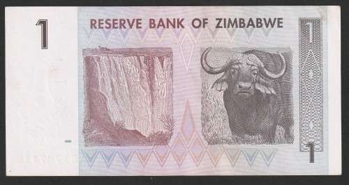 Zimbabwe - 2007 - $1 Dollar Dollars Gono - Circulated - Range AE - 4 Notes in Sequence