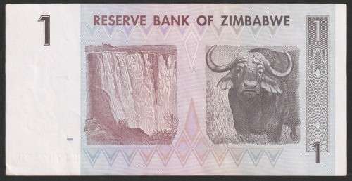 Zimbabwe - 2007 - $1 Dollar Dollars Gono - Circulated - Range AE