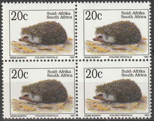 South Africa RSA - 1993 - Sixth 6th Definitive Endangered Fauna - 20c Southern African Hedgehog