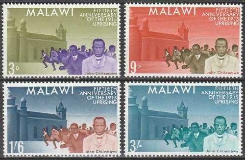 Malawi - 1965 - 50th anniversary of the revolution uprising led by John Chilembwe