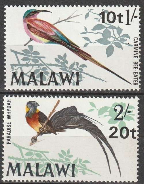 Malawi - 1970 (1968) - Birds Overprint Definitive Dual Currency