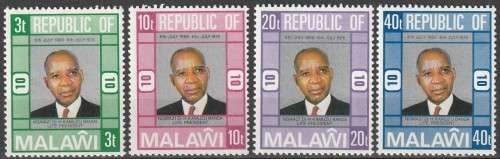 Malawi - 1976 - Republic Day 10th Anniversary of Independence Tag Republik Hastings Kamuzu Banda