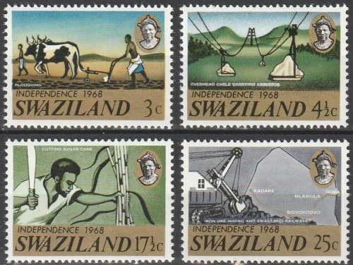 Swaziland - 1968 - Independence Agriculture and Mining