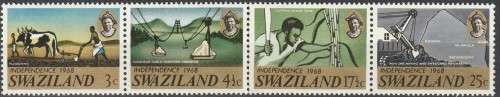 Swaziland - 1968 - Independence Agriculture and Mining