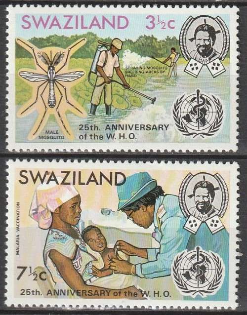 Swaziland - 1973 - World Health Organisation WHO Malaria Mosquito