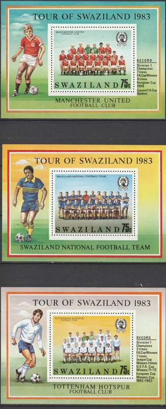 Swaziland - 1983 - Soccer Football Tour Manchester United Tottenham Hotspur