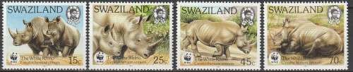 Swaziland - 1987 - White Rhino Rhinoceros WWF World Wildlife Fund