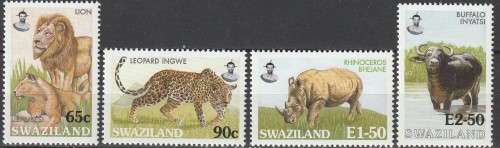 Swaziland - 2000 - Wildlife Big Cats Rhinoceros Buffalo