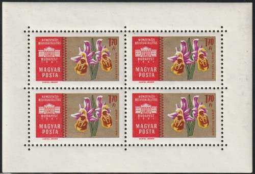 Hungary - 1961 - International Stamp Exhibition Budapest Gold Background