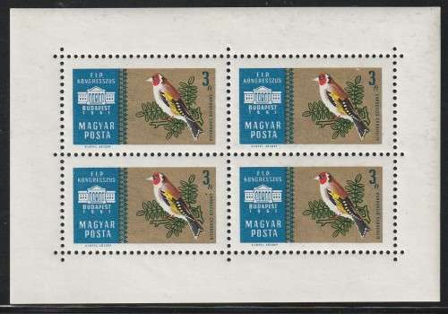 Hungary - 1961 - International Stamp Exhibition Budapest Gold Background