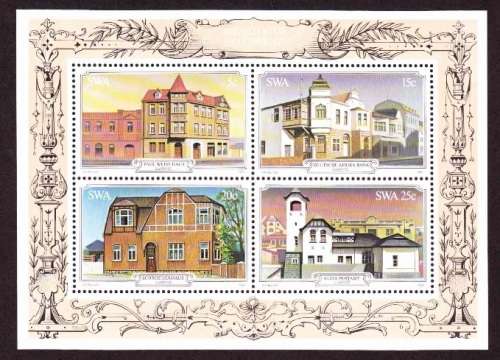 South West Africa SWA - 1981 - Architecture of Luderitz Buildings - Miniature Sheet