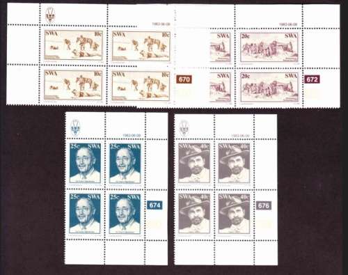 South West Africa SWA (Now Namibia) - 1983 - Discovery of Diamonds at Luderitz - Complete Set Contro