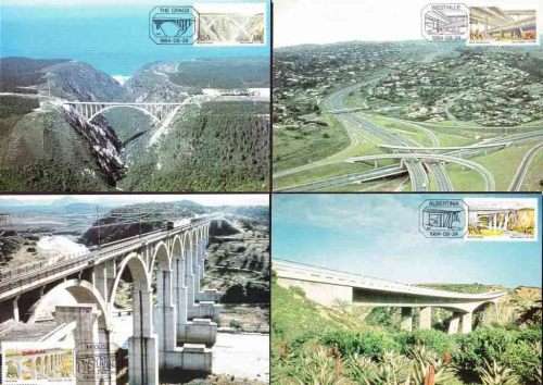 South Africa RSA - 1984 - Bridges - Complete Set Maximum Cards PostCards